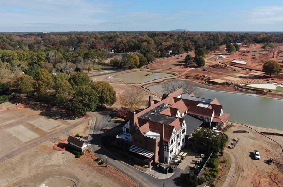 Pond restoration on the East Lake golf course