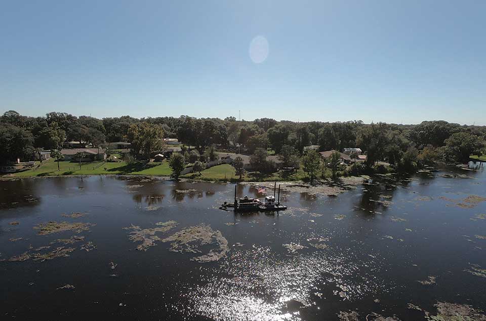 Lake Lorraine water and shoreline during restoration